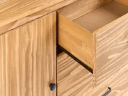 3 Door Sideboard LEONORA Pine Wood Light Brown_1062533