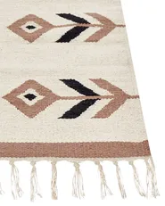 Teppich NIAVAN Beige 160 x 230 cm Kelim Baumwolle_869874