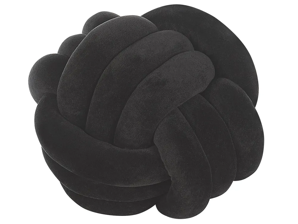 Dekokissen MALNI 30 x 30 cm Samtstoff Schwarz Ohne Muster