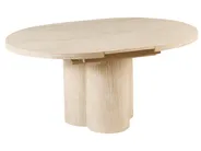 Ausziehbarer Esstisch MORAINE Travertinoptik 120/160 cm 120 cm_1002754