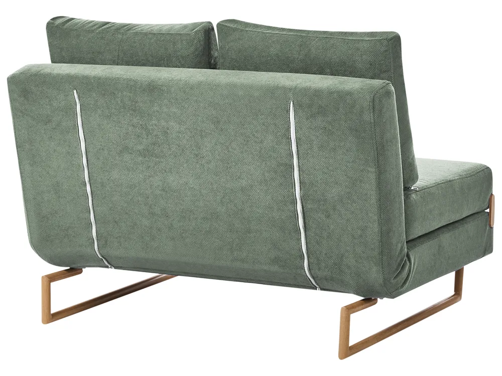 Sofa Bed 2 Seater JERSLEV Fabric Light Green_1011989