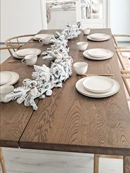 Weihnachtsgirlande Schnee bedeckt LED SUNDO 180 cm Weiß_844644