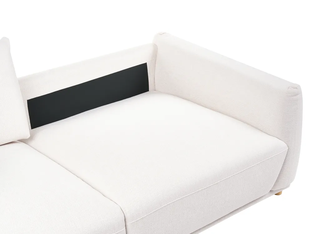 Sofa 3-Sitzer JUBEK Stoff Cremeweiß_1081541