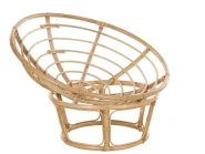Gartensessel 2er Set mit Auflagen SALVO Rattan Naturfarben_878476