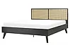 Bett mit Lattenrost Rattan MONPAZIER 160 x 200 cm Schwarz