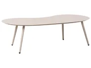 Outdoor Couchtisch PARORI 65 cm 130 cm Metall Beige_1015579