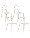 Gartenstuhl 4er Set COVOLO Cremeweiß