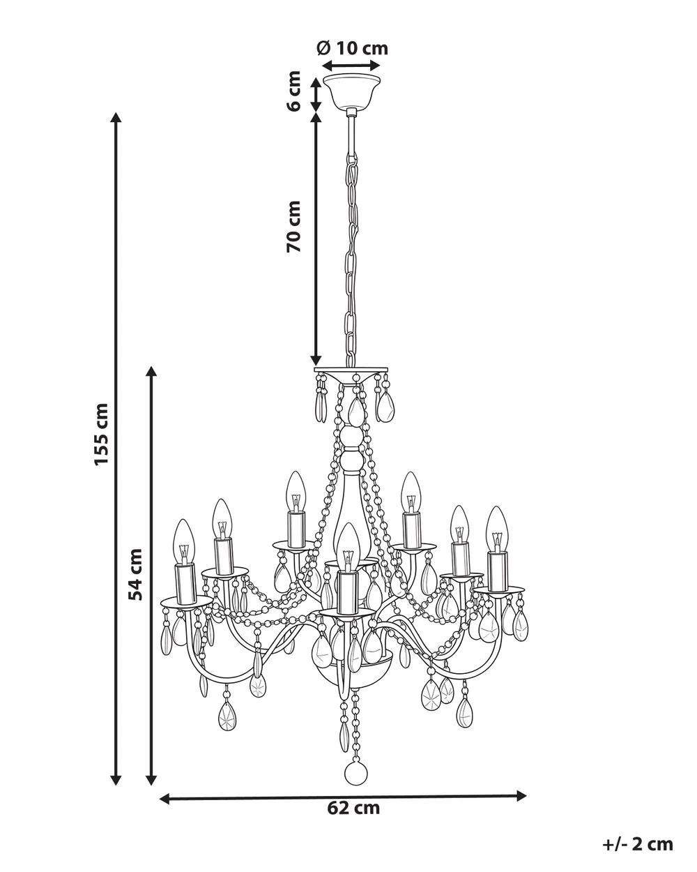 Chandelier BLAKNEY L Silver_1165063