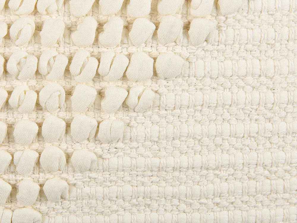 Dekokissen 2er Set PELLAEA 45 x 45 cm Baumwolle Hellbeige Geometrisches Muster_840356