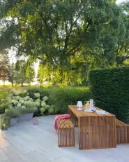 Gartenmöbel Set mit Bänken 6-Sitzer SULZANO Akazienholz Braun_1170342