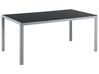 Gartentisch CATANIA 160 cm 91 cm Glas Schwarz