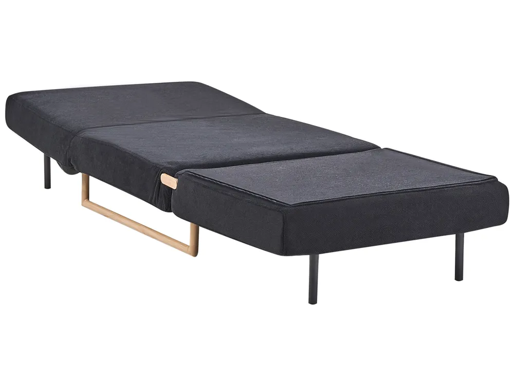 Living Room Set 6 Seater JERSLEV Fabric Black_1016737