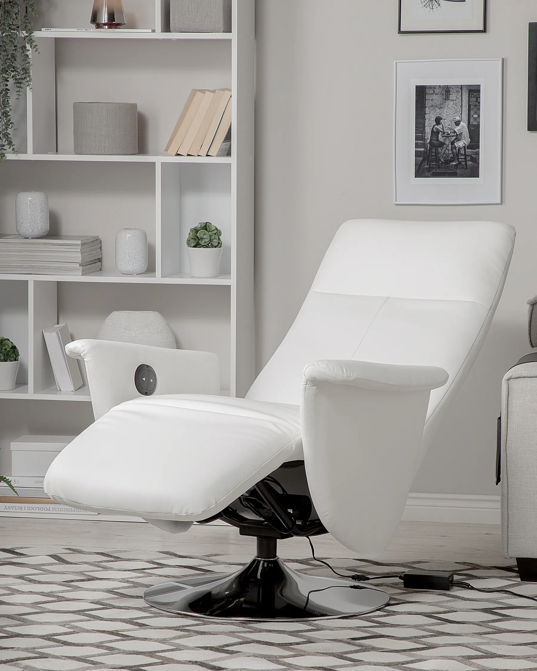 Relaxfauteuil PRIME inclusief voetensteun Kunstleer Wit_709200