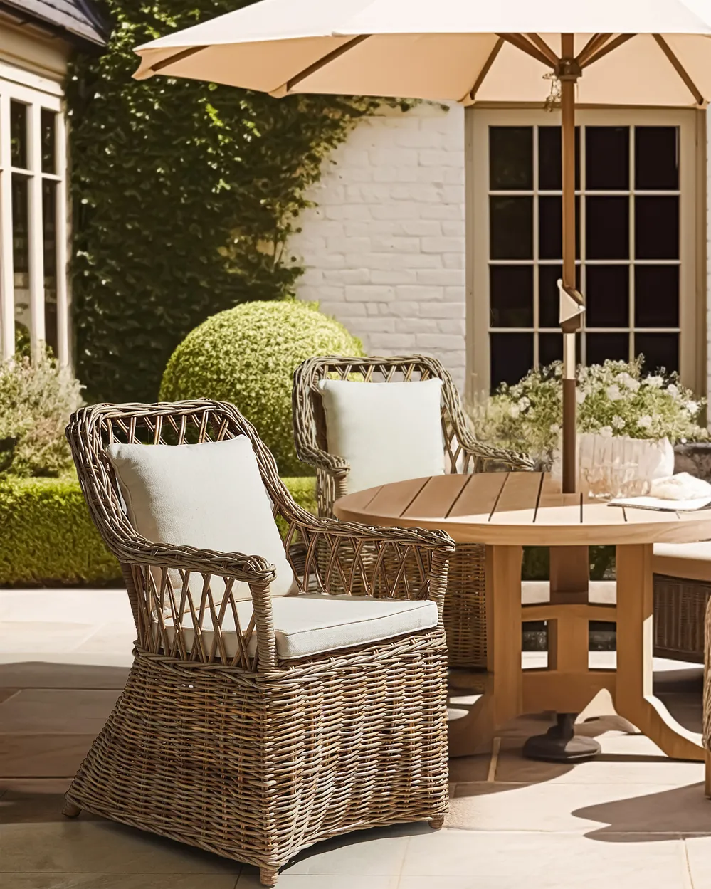 Gartensessel MAROS II Rattan Naturfarben