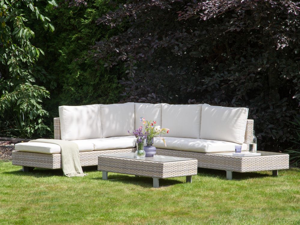 Outdoor Kissenbezug Set LANCIANO Cremeweiß