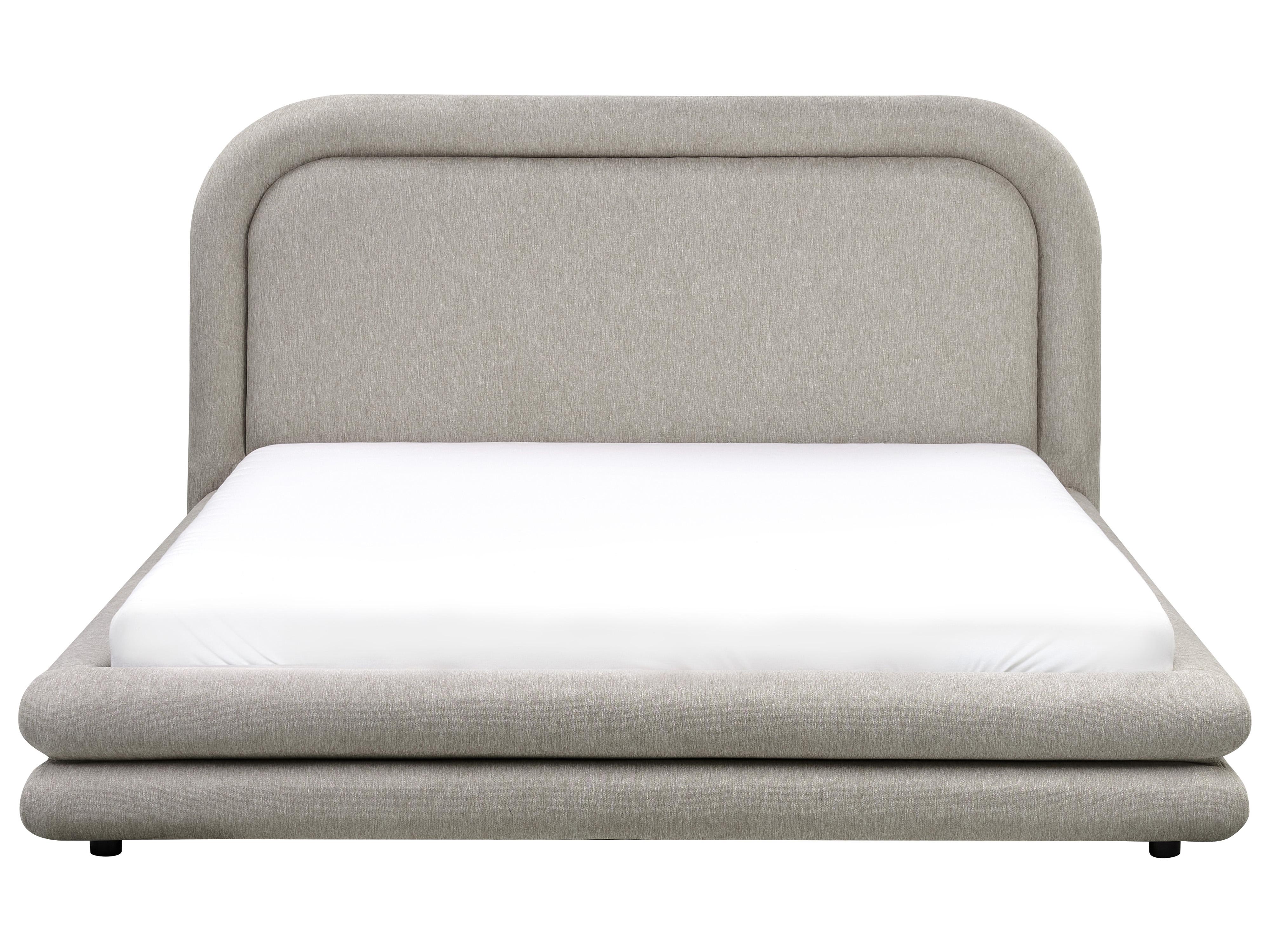 Bed Faux Linen LAVARDENS 160 x 200 cm (EU King Size) Taupe_970937