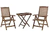 Bistro Set klappbar AMANTEA Akazienholz Dunkelbraun
