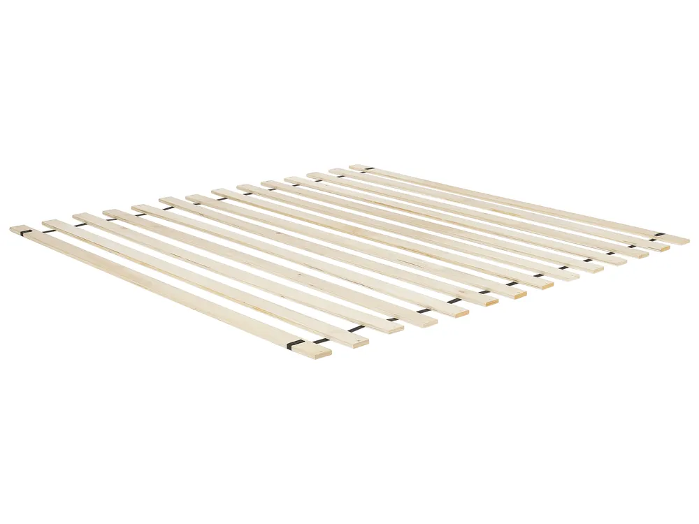 Bett mit Lattenrost Holz CHAMPAGNAT 180 x 200 cm Hellbraun_960499
