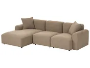 Modul Ecksofa 3-Sitzer HEDE Stoff Braun rechtsseitig_1087384