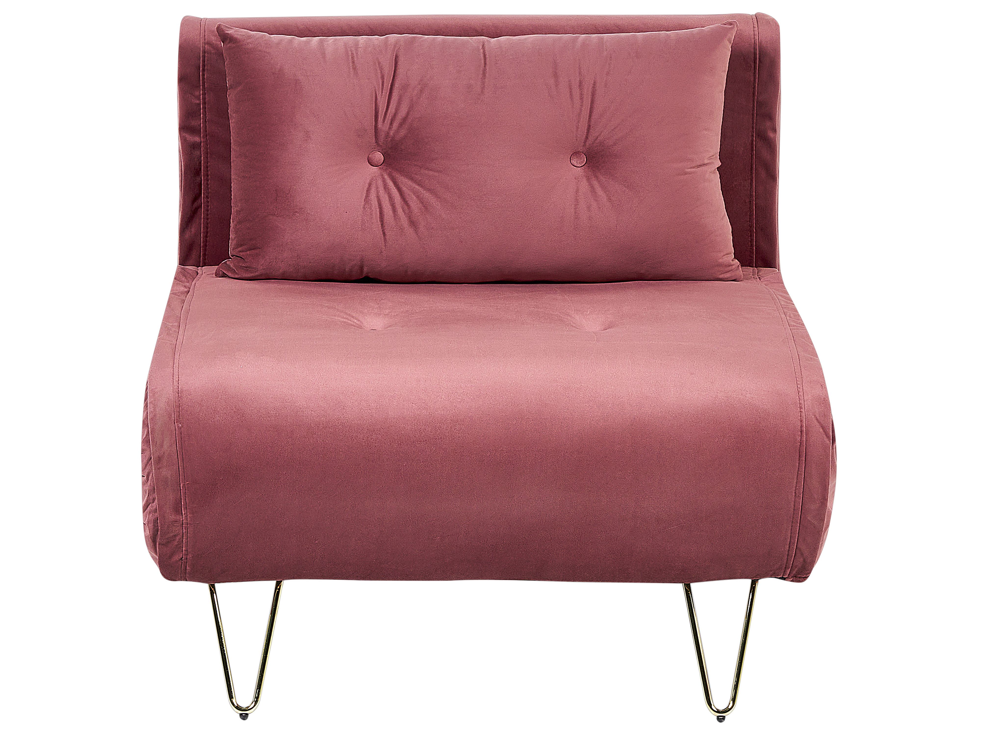 1-Sitzer Schlafsofa VESTFOLD Samtstoff Rosa