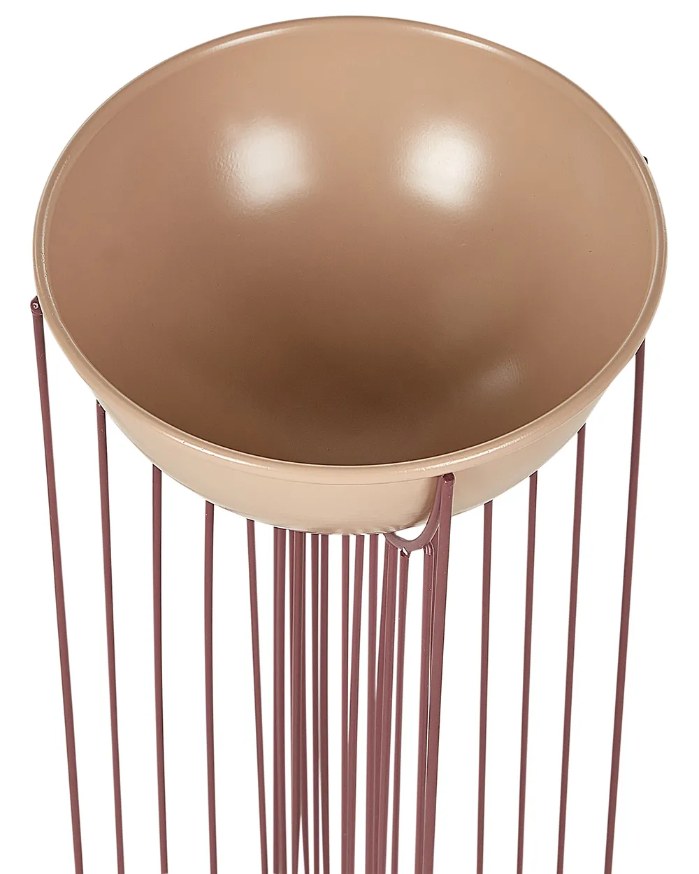 Blumentopf mit Beinen 2er Set FICARIA 22 cm Metall Rosa_933787