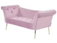 Chaise Longue NANTILLY Velvet Light Violet_943594