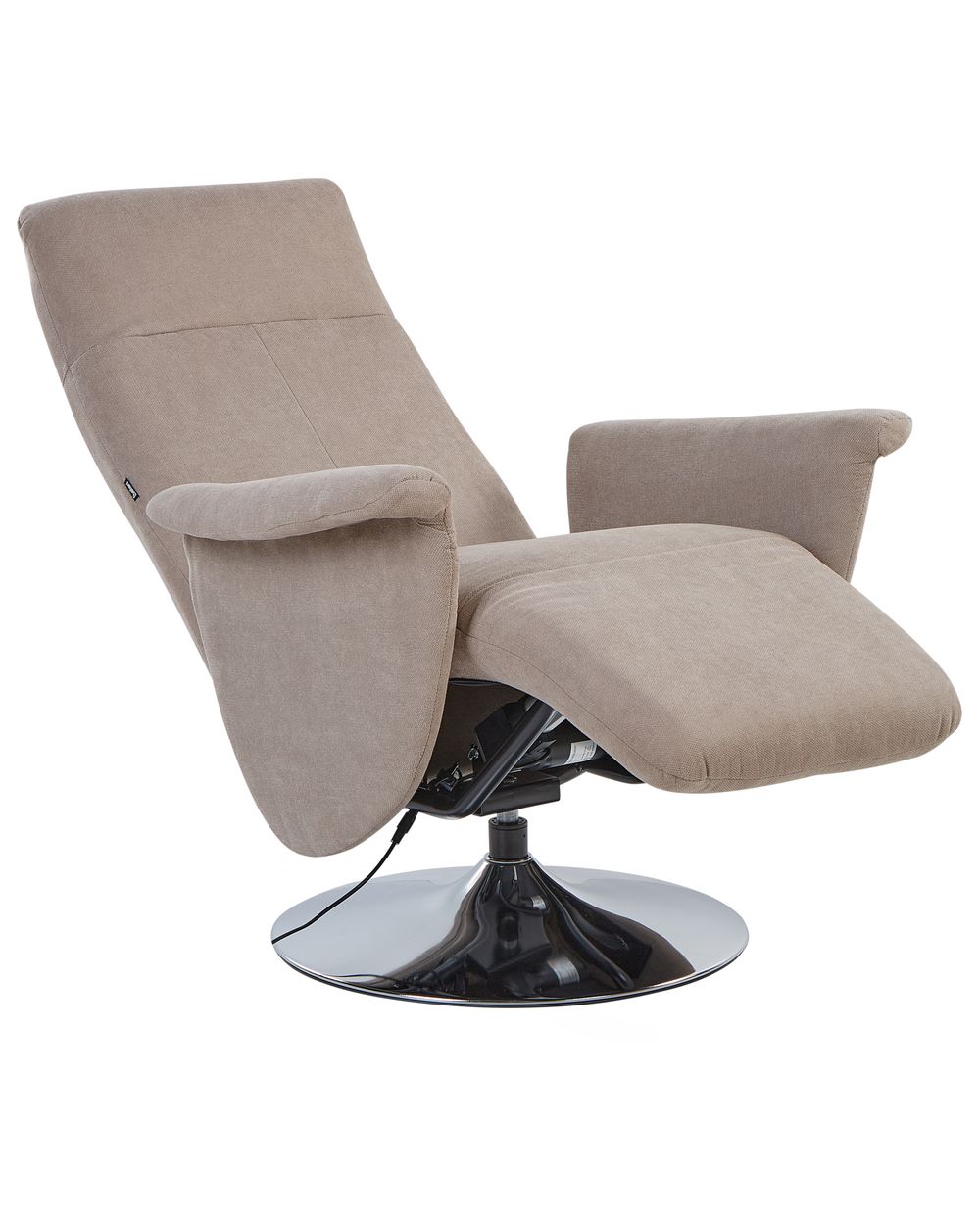 Relaxfauteuil PRIME inclusief voetensteun Stof Taupe