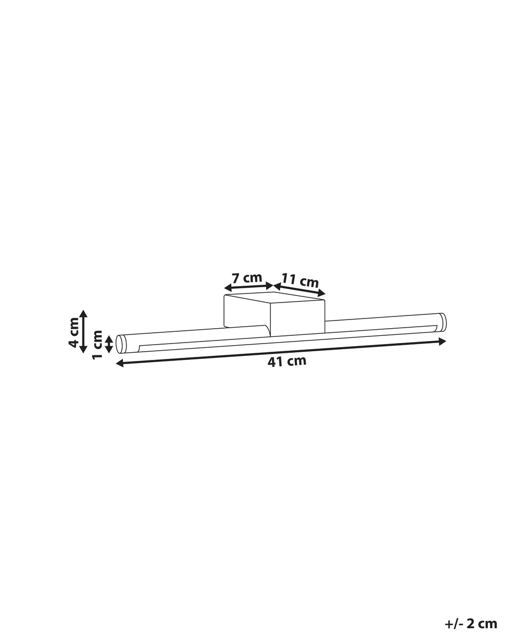 LED Spiegel- und Bilderleuchte CASAL Metall Schwarz_1009727