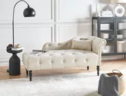 Right-Hand Chaise Longue IVRY Velvet Light Beige_1000686