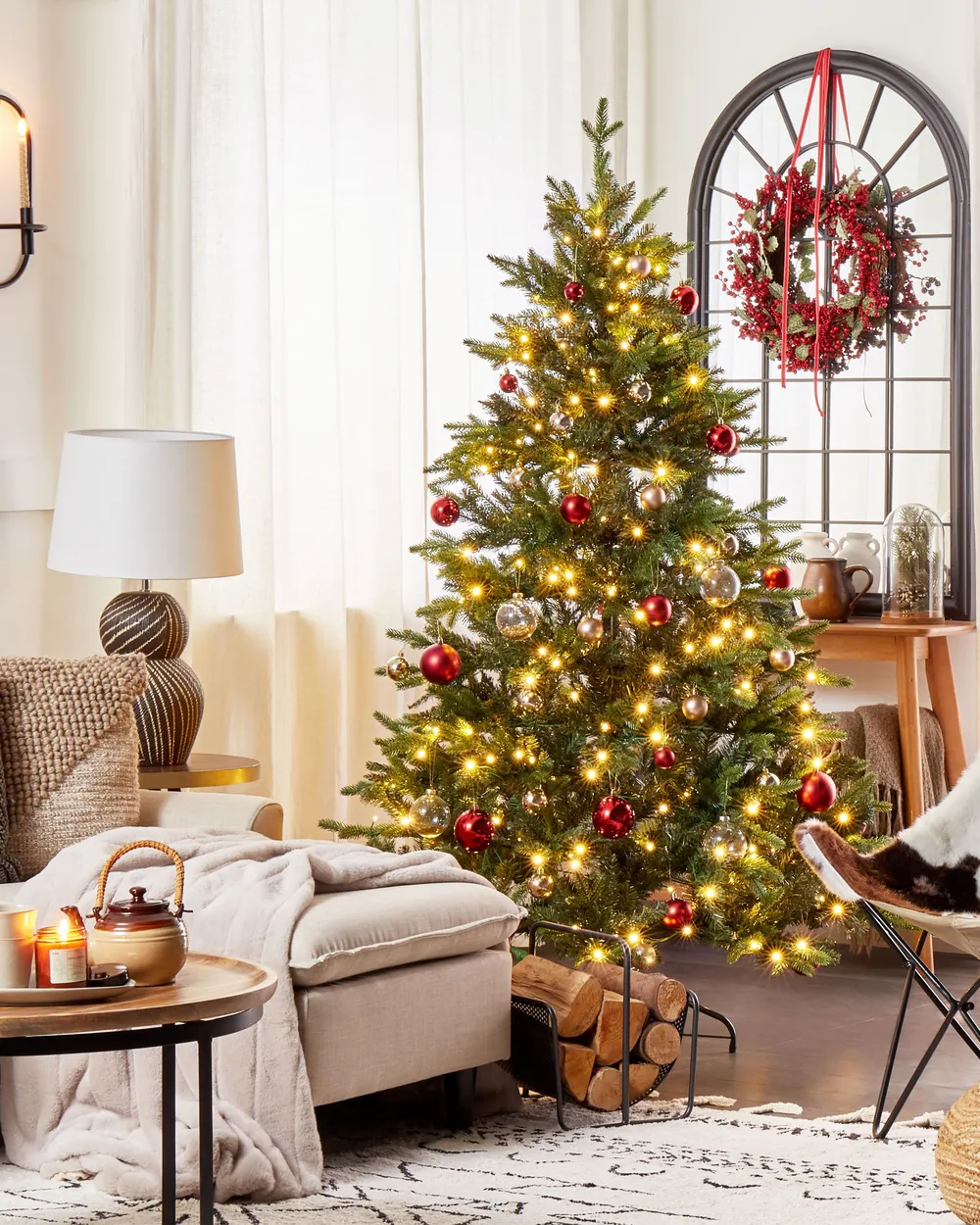 Artificial Christmas Tree LED FIDDLE 180 cm Green