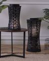 Laterne MACTAN 38 cm Bambus Schwarz
