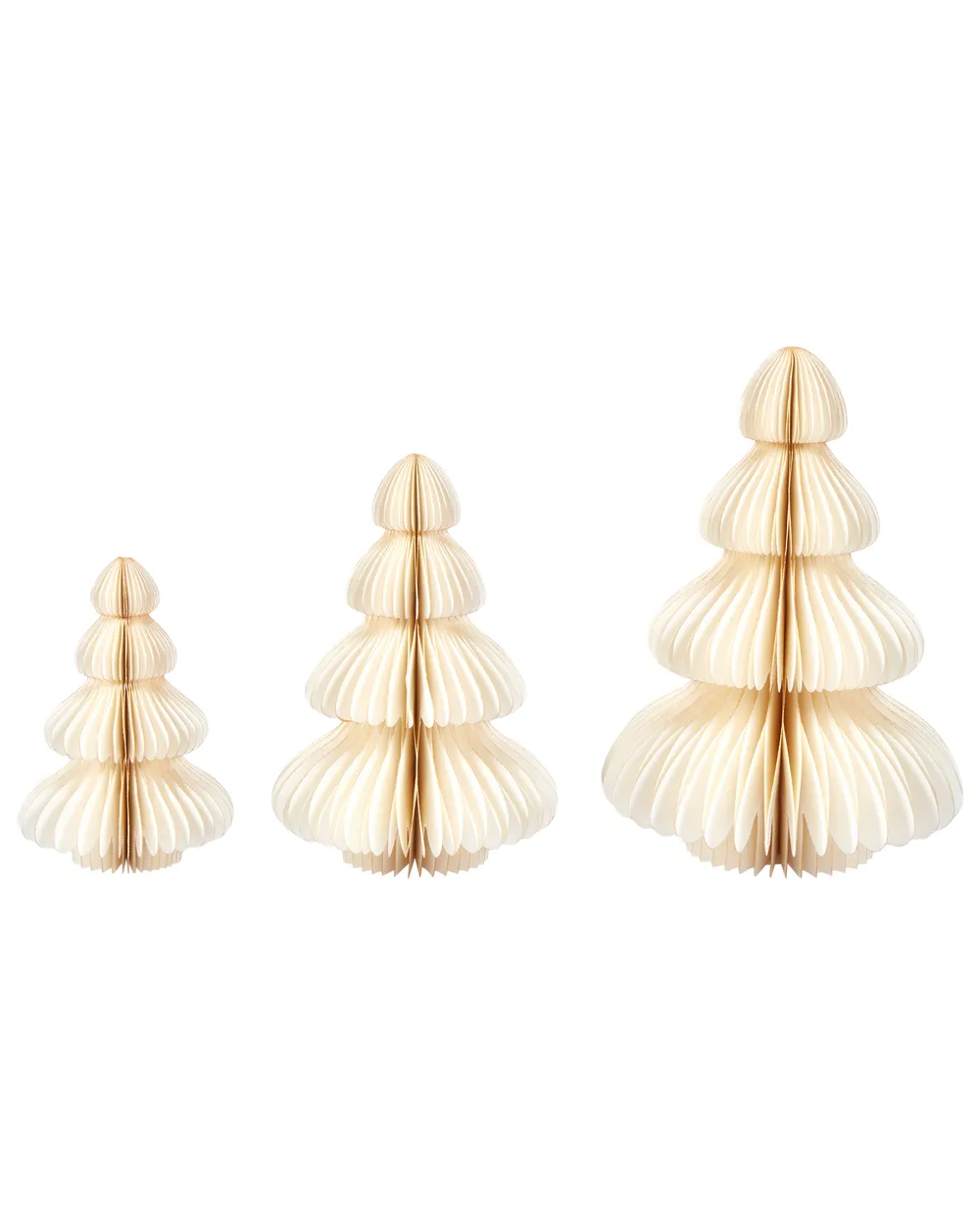Set of 3 Figurines NILGIRI 15/20/25 cm Christmas Tree Beige
