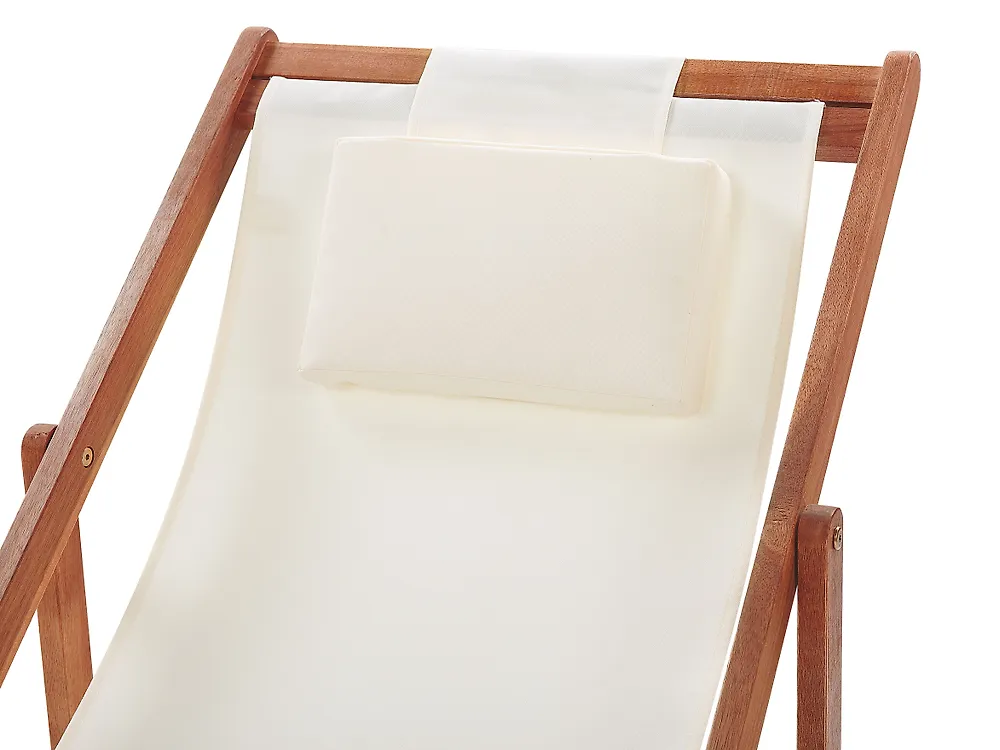 Set of 2 Folding Deck Chairs AVELLINO Acacia Wood Dark Brown_1177639