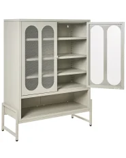 Sideboard mit 2 Türen SOLETTA Metall Hellbeige_1051523