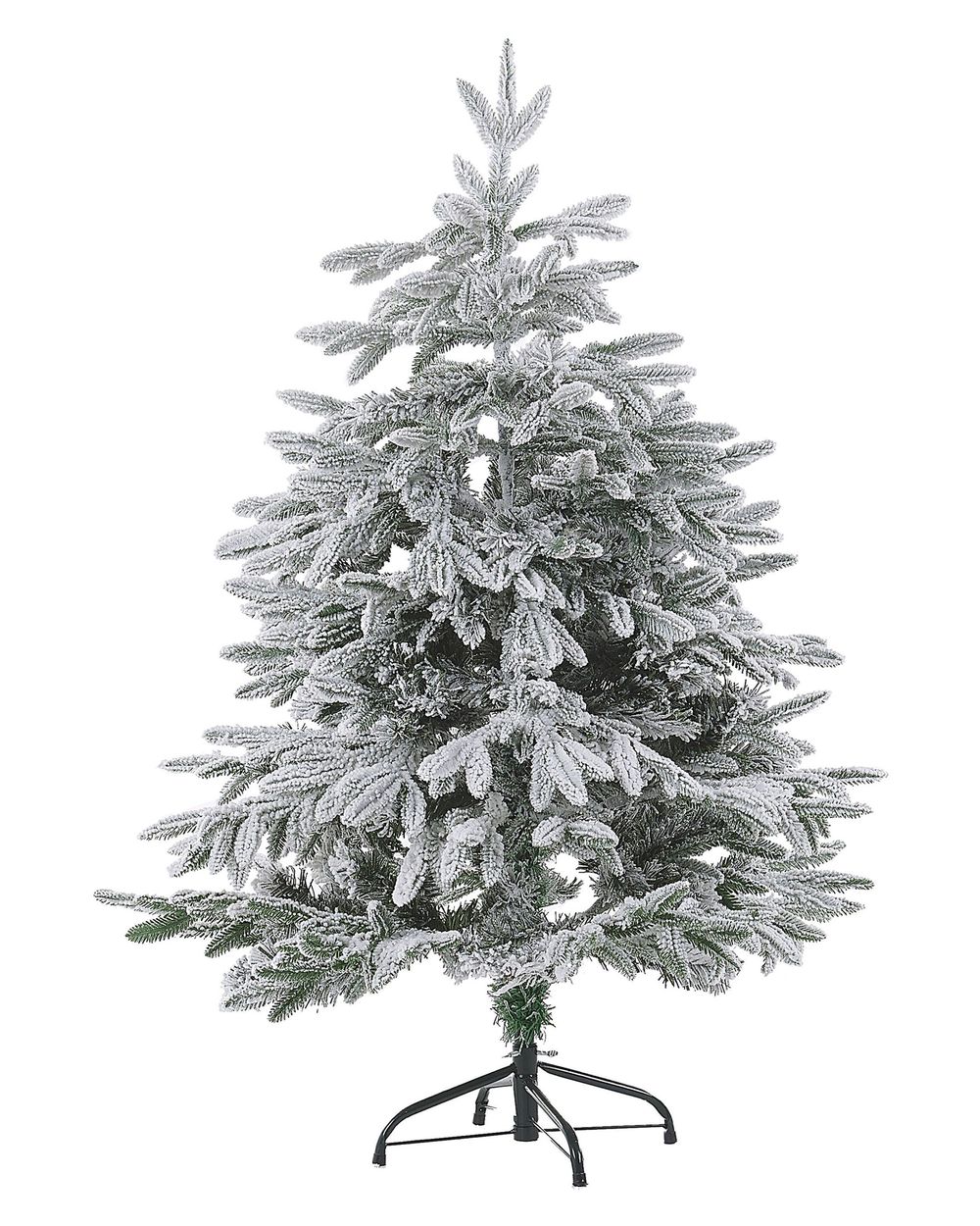 Künstlicher Weihnachtsbaum mit Schnee BASSIE 120 cm Weiß