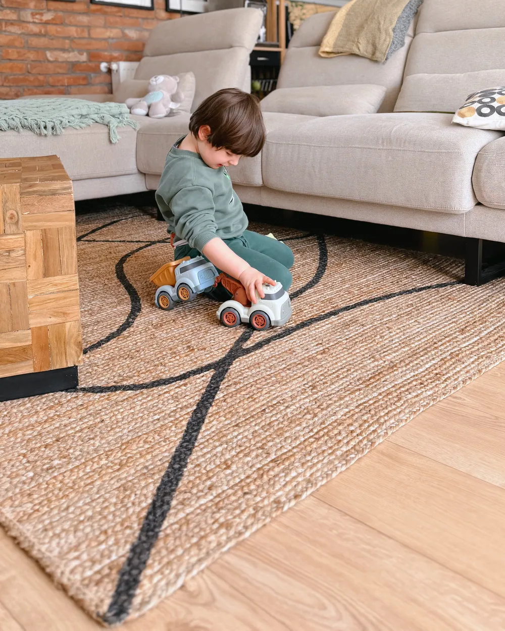 Teppich GHOTA Beige 160 x 230 cm Jute_1063175