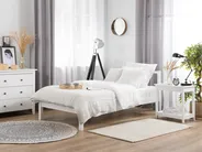 Bett mit Lattenrost Kiefernholz VANNES 90 x 200 cm Weiß_750827