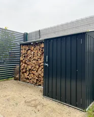 Geräteschuppen AOSTA 270 cm 105 cm Metall Schwarz_888045