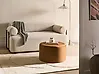 Pouf MILLEN Samtstoff Goldbraun