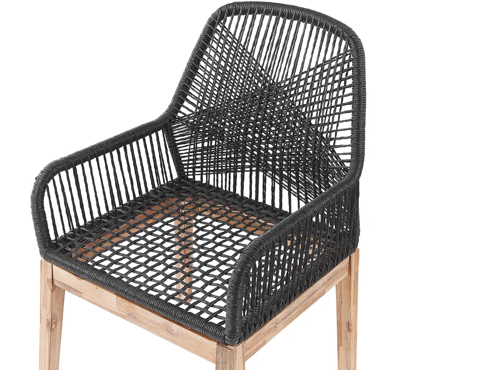 Gartenmöbel Set 6-Sitzer OLBIA inkl. Kissen Schwarz_829766