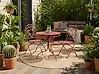 Bistro Table ALBINIA 70 cm 70 cm Metal Burgundy