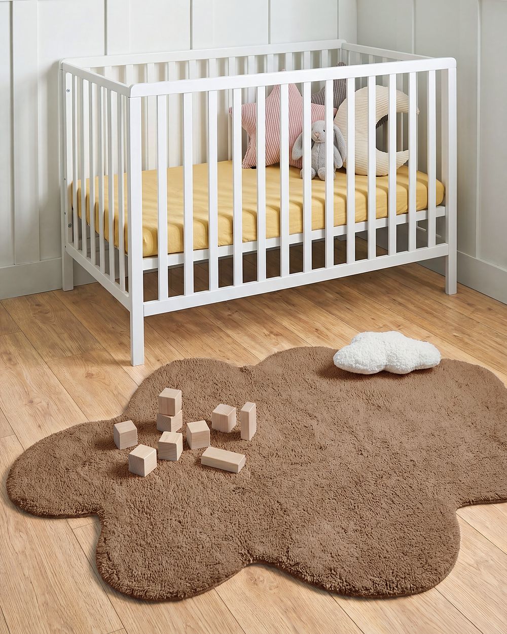 Kids Rug HODKA  Light Brown 80 x 120 cm Cotton with Cushion