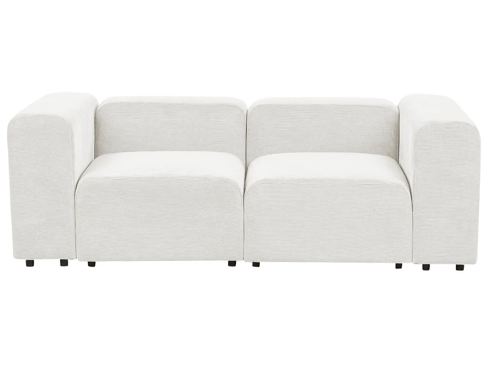 Modular Sofa 2 Seater FALSTERBO Corduroy Off-White_916078