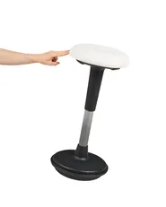 Wobble Stool ESTELL Faux Leather White_1007046