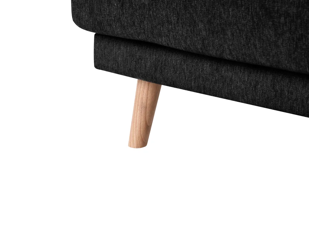 Living Room Set 4 Seater KILDAL Fabric Black_1058755