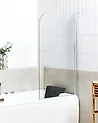 Badewannenaufsatz LAPAN 140 x 80 cm Silber