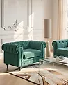 Sessel CHESTERFIELD Samtstoff Smaragdgrün