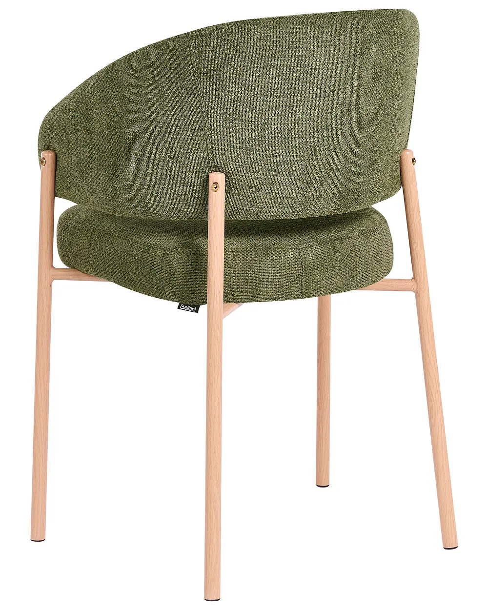 Set of 2 Dining Chairs ZANE Fabric Green_1161003