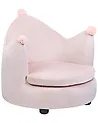 Kindersessel Krone VEGA Samtstoff Pastellrosa