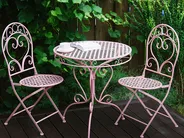 Bistro Set klappbar ALBINIA Metall Rosa_774541